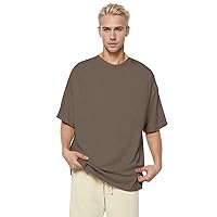 Mens Tee Shirts XL Tall Men's Tee Shirts Solid Color Pocket Men Sweatshirts