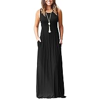 MOLERANI Women's Loose Plain Maxi Dresses Casual Long Dresses with Pockets