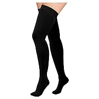 Compression Stockings for Women & Men, 15-20mmHg Thigh High Compression Socks,Closed Toe Medical Compression Socks with Silicone Dot Band-Best Support for Running Nursing Sports Varicose Veins