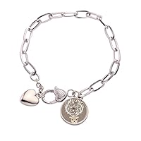 Deer Father mas House Heart Chain Bracelet Jewelry Charm Fashion