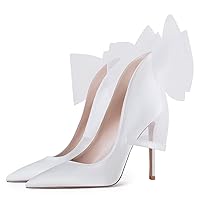 FSJ Women Sexy Prom Pointy Toe High Heel Stiletto Pumps Closed Toe Slip On Swallow Tailed Dress Party Shoes 4-15 US