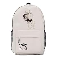 One Punch Man Anime Cosplay Backpack Casual Daypack Day Trip Travel Hiking Bag Carry on Bags Beige /4
