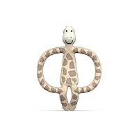 Animal Silicone Teether for Baby 3 Months+, Easy to Hold & Naturally Fits in Mouth, BPA-Free Food Grade w/BioCote Protection, Stimulates & Massages Sore Gums, Gigi Giraffe