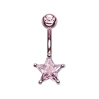 Colorline Star Prong Sparkle WildKlass Belly Button Ring
