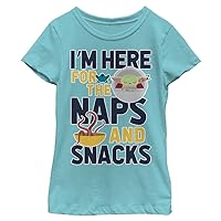THE MANDALORIAN Girl's Star Wars Grogu Naps and Snacks T-Shirt