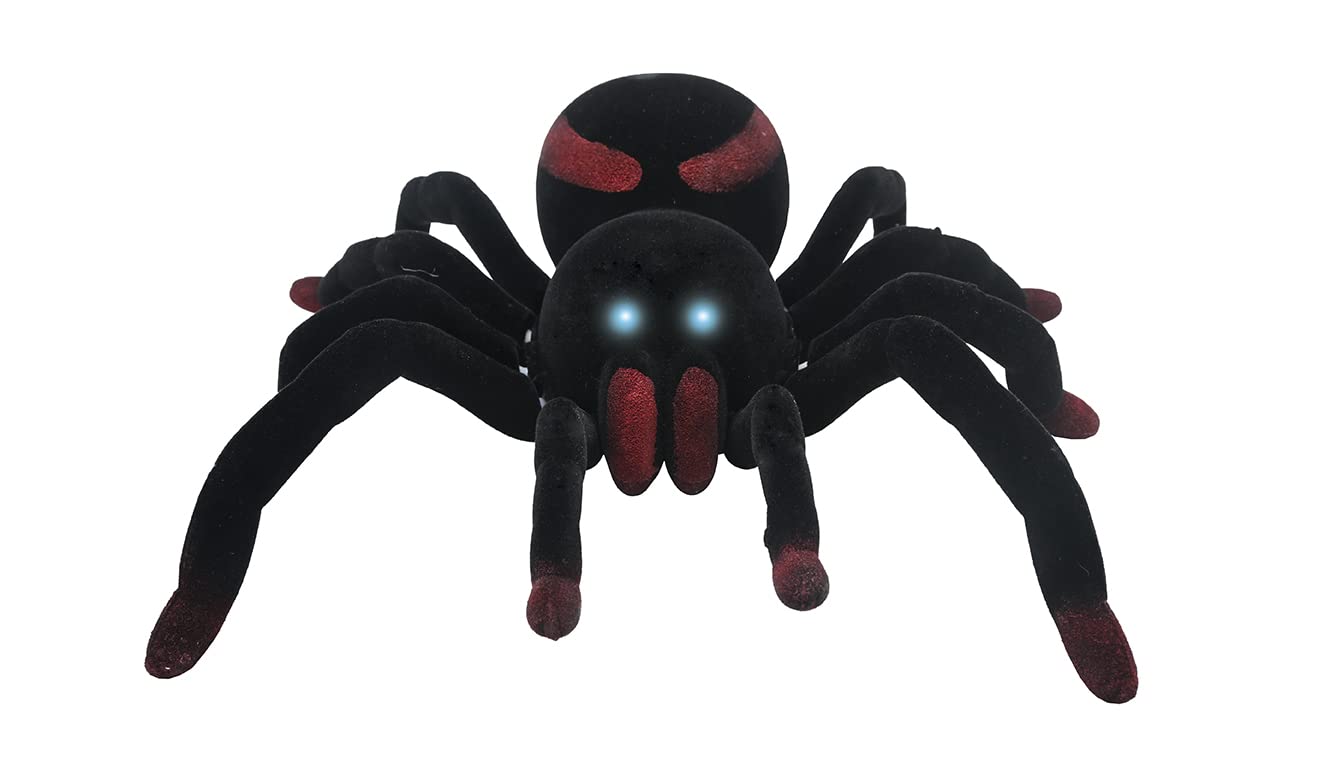 LEXiBOOK, Realistic Remote Controlled Tarantula/Spider, 8 Hairy Legs, 2 mandibles, Light Effects in The Eyes, Remote Control Included, SPIDER01