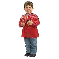 Colorations Long Sleeve Toddler Smock – Kids Smock for Painting and Crafting, Latex-Free and Easy to Clean – Long Sleeve Smock for Kids Measures 15” x 16 ½” with Elastic Cuffs