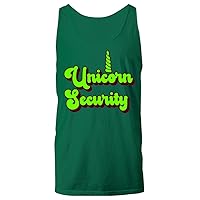 Unicorn Security Neon Green Vintage Retro 70s 80s 90s Plus Size Women Men Unisex Tank Top Forest Green