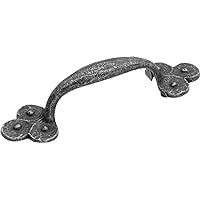 Hickory Hardware 1 Pack Solid Core Kitchen Cabinet Pulls, Luxury Cabinet Handles, Hardware for Doors & Dresser Drawers, 3 Inch Hole Center, Vibra Pewter, Manchester Collection