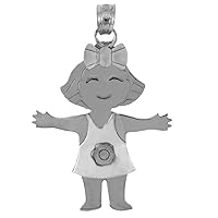 SILVER BABY CHARMS AND PENDANTS - FLOWER GIRL