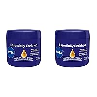 NIVEA Essentially Enriched Body Cream for Dry Skin and Very Dry Skin, 13.5 Oz Jar (Pack of 2)