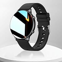 Smartwatch (Answer/Make Call), 1.3 Inch Smartwatch IP68 Waterproof, 100+ Sports Modes, Fitness Activity Tracker, Heart Rate Sleep Monitor, Pedometer, with AI Personal Assistant (Black)