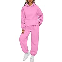 AUTOMET Womens 2 Piece Outfits Lounge Hoodie Sweatsuit Sets Oversized Sweatshirt Baggy Fall Fashion Sweatpants with Pockets