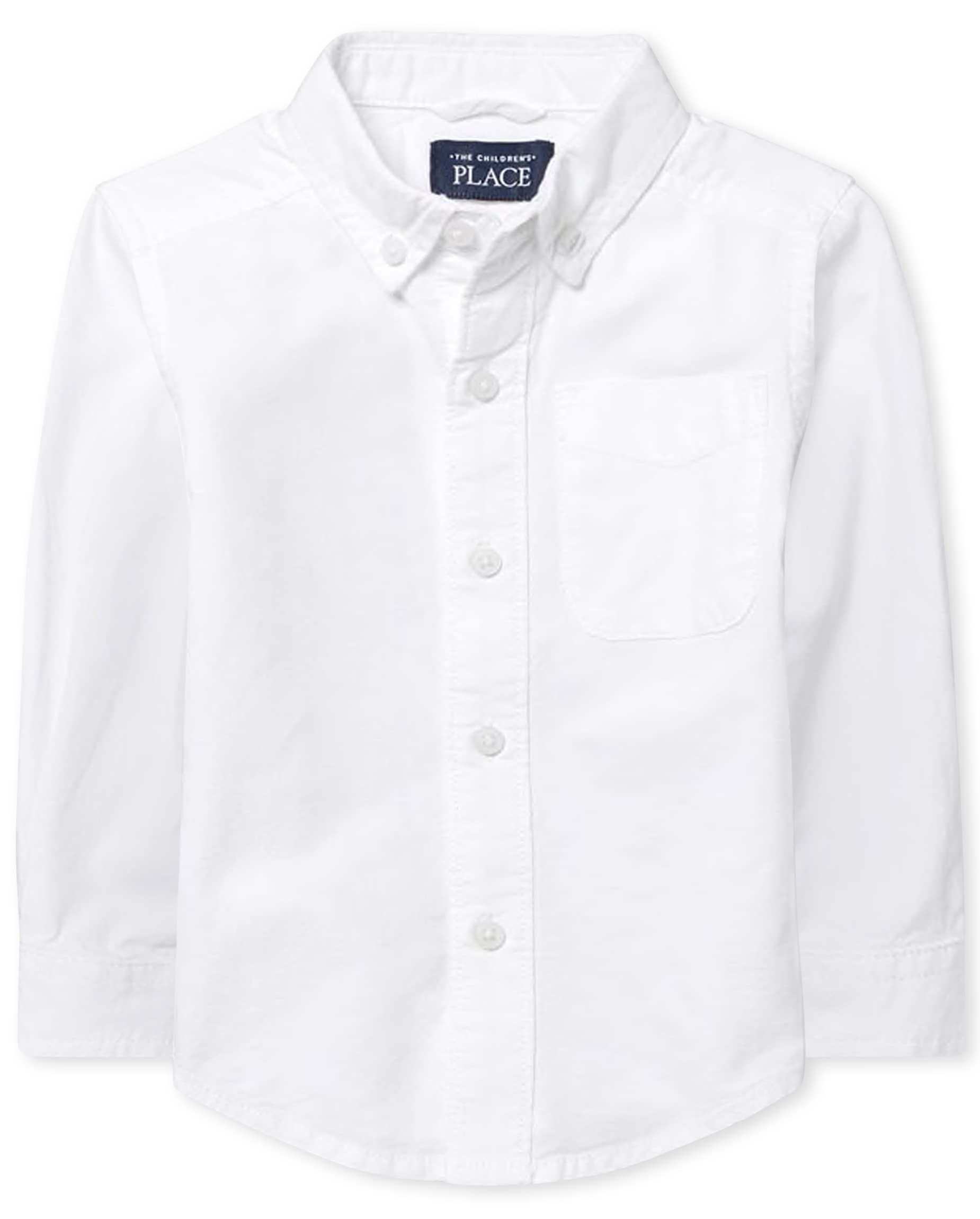 The Children's Place Baby Single and Toddler Boys Long Sleeve Oxford Button Down Shirt