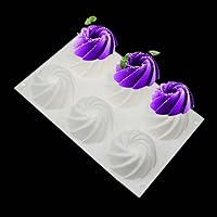 6 spiral flower Silicone Mold Jello Cake Ice Cream Bakeware Pan