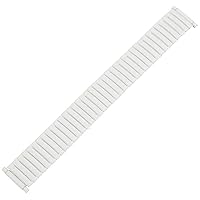 16-22mm Stainless Steel/ White Plastic Top Twist Flex expansion Band Strap
