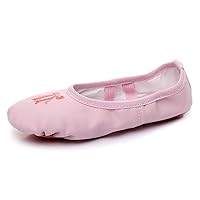 HROYL Cute Ballet Shoes Leather Ballet Slippers,Suitable for Toddler Little Big Girl,TJ-XHballet