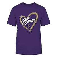 FanPrint James Madison Dukes - Heart Shape - Nana - University Team Logo Gift T-Shirt