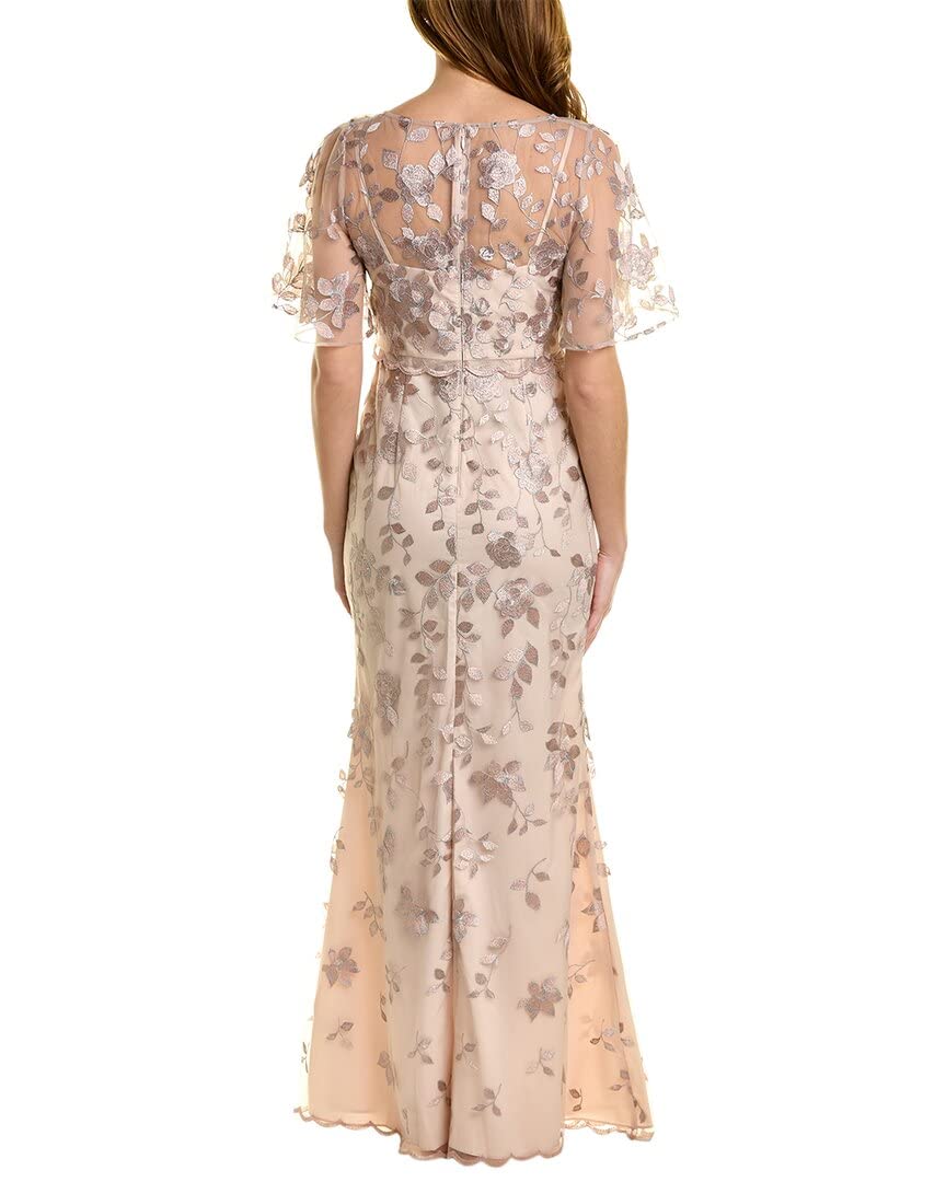 Adrianna Papell Women's Floral Embroidery Mermaid Gown