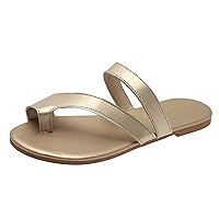 Women's Sandals Oversized Flat Bottom Slippers With Toe Clip Anti Slip Casual Sandals