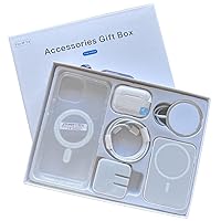 6 Pack Accessories kit Include Bluetooth Earphone, PD Fast Charger with Cable, ice Crystal Magnetic case, MagneticCharger & Wireless powerbank for iPhone A1128