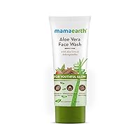 MAMAEARTH Aloe Vera Face Wash with Aloe Vera & Ashwagandha for a Youthful Glow - 100 ml