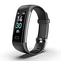 Fitness Tracker, with Blood Pressure Heart Rate Monitor, Pedometer, Sleep Monitors, Calorie Counter, Vibrating Alarm, Clock IP68 Waterproof for Women and Men, Smart Watch for iOS Android