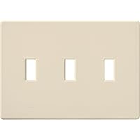 Lutron Fassada 3 Gang Wallplate for Toggle-Style Dimmers and Switches, FG-3-LA, Light Almond (1-Pack)