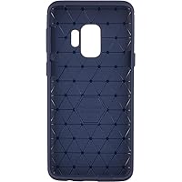 Glow 753-1-27 Galaxy S9 Case, Carbon Pattern TPU Case [Stylus Pen & Tempered Glass] Navy