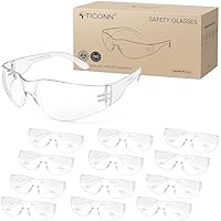 TICONN Clear Safety Glasses for Men, Safety Goggles with Scratch Impact Resistant Meets ANSI Z87.1 Standard
