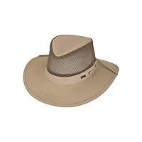 OUTBACK TRADING Men's 14726 River Guide Il Canvas Breathable Moisture Wicking UPF 50 Outdoor Hat with 4