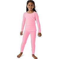 Hanes Girls X-Temp Thermal Set (Large, Sea Pink)