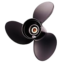 Rareelectrical New Aluminium Propeller Compatible with Yamaha 4 Stroke 15 Spline 70 50-140 Hp for Years 2010-2021 by Part Number 3412-135-15 Diameter 13.5