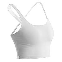 Sports Fasteners Sports Sports Sports Women Cross Back Back Strapy Fitness Bra for Women Run Yoga Gym Accessories White S