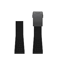 Rubber Watchband for Breitling Watchbands 22mm 24mm for Avenger NAVITIMER World Rubber Waterproof Soft Watch Strap with Buckle (Color : 315S, Size : 22mm)