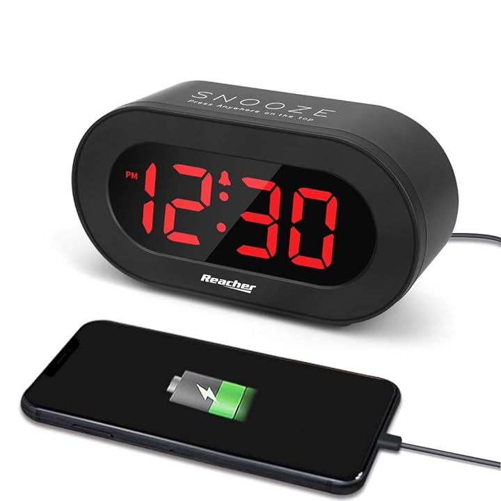 USB Phone Charger Alarm Clock 