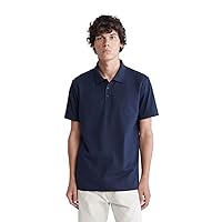 Calvin Klein Men's Smooth Cotton Monogram Logo Polo Shirt