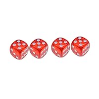 4 Pcs Dice Bulk Board Game Dice for Classroom Juguetes Adultos Toys 6 Sided Dice Glow in The Dark Dice Bulk Dice Classic Dice Game Foam Dice Red Dice Adult Toy Hugh Child Miniature