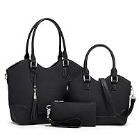 Women Fashion Shoulder Handbags Wallet Tote Bag Top Handle Satchel Hobo with Zipper Closure Set
