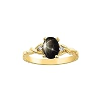 Rylos Timeless 14K Yellow Gold Birthstone Ring - 7X5MM Oval Gemstone & Sparkling Diamonds - Women's Jewelry, Sizes 5-10