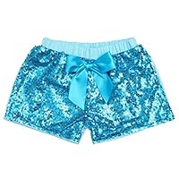Blue Sequins Bow Shorts Girl's