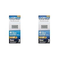 Clearblue Early Digital Pregnancy Test, Early Detection at Home Pregnancy Test, 3 Ct (Pack of 2)