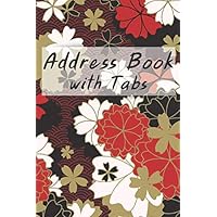 Address Book with Tabs: Japanese Cover Design - Organizer and Notes with Alphabetical Tabs | 6x9 inch | 140 Pages