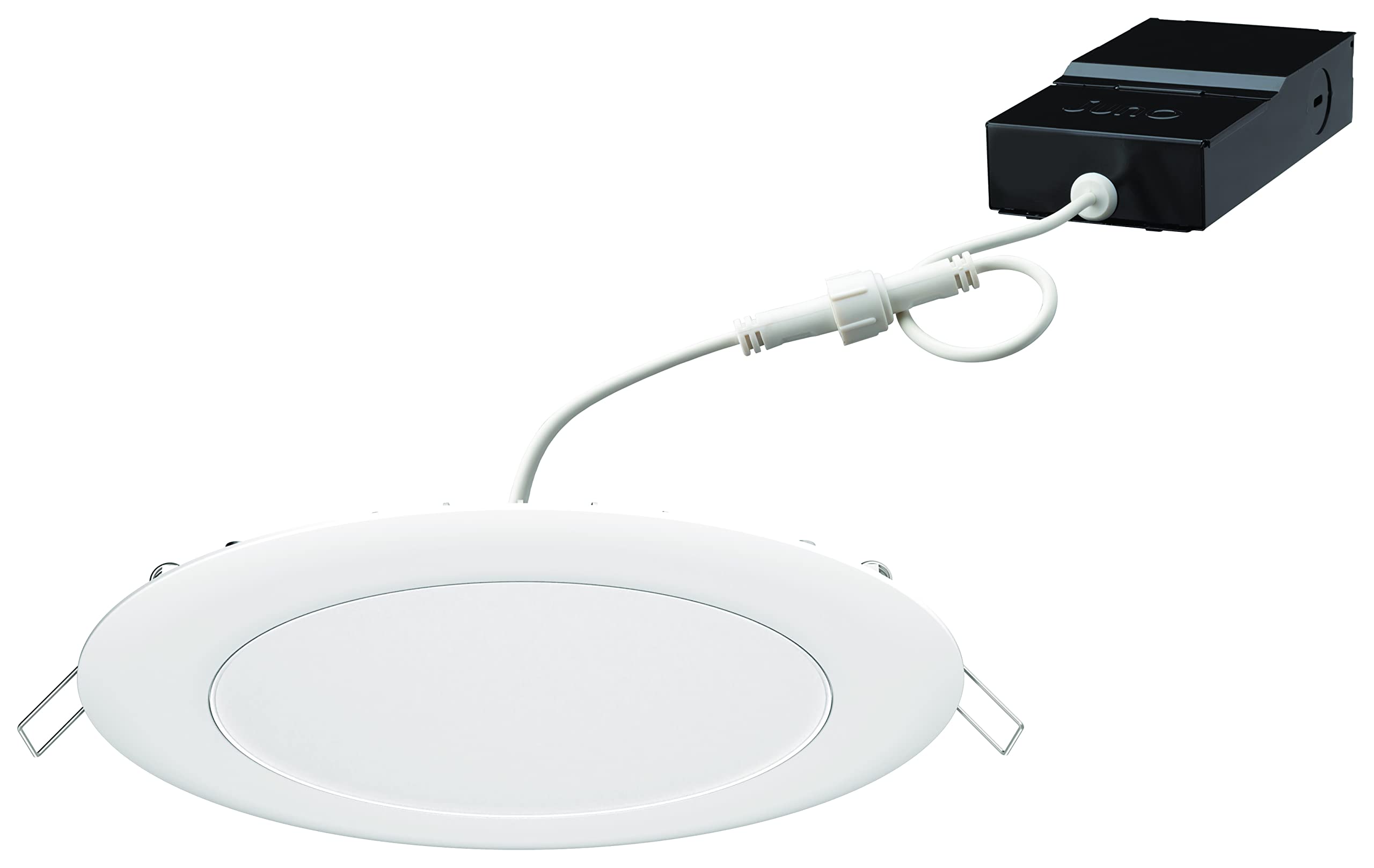 Juno WF6C RD TUWH MW M6 Smart LED Wafer Downlight, 2700K-5000K Tunable White, Dimmable, Zigbee or Bluetooth Connection, Use with Alexa, Google Home, SmartThings, Ultra Thin, 6 Inch, Matte White