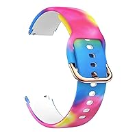 18mm Silicone Replacement Smart Watch Band Strap for Ticwatch C2 for Garmin Active S Smart Watch Bracelet Watchband Accessories (Color : ZR, Size : 18mm for Venu 2S)
