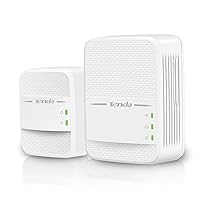 Tenda AV1000 WiFi Powerline Adapter Kit with Gigabit Ports, Powerline Extender with AC650 Dual Band WiFi, Plug and Play, for HD/3D/4K Video Streaming and Gaming (PH10)