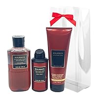 Bath & Body Works Bourbon for Men 3pc bundle - Gift Pack for Holiday - Body Wash - Body Cream - Body Spray