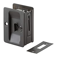 Richelieu Hardware 1701ORBPSBC Onward Pocket Door Pull, Privacy Lock, 3 1/4 in (82 mm), Rectangular, Oil-Rubbed Bronze