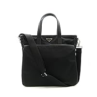 Prada Re-Nylon Tote Bag Black Nylon and Saffiano Leather 2VG033