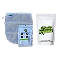 Traditional Kava Starter Kit, Kava Strainer Bag and 8oz Kava Supreme Noble Vanuatu Kava Root Powder